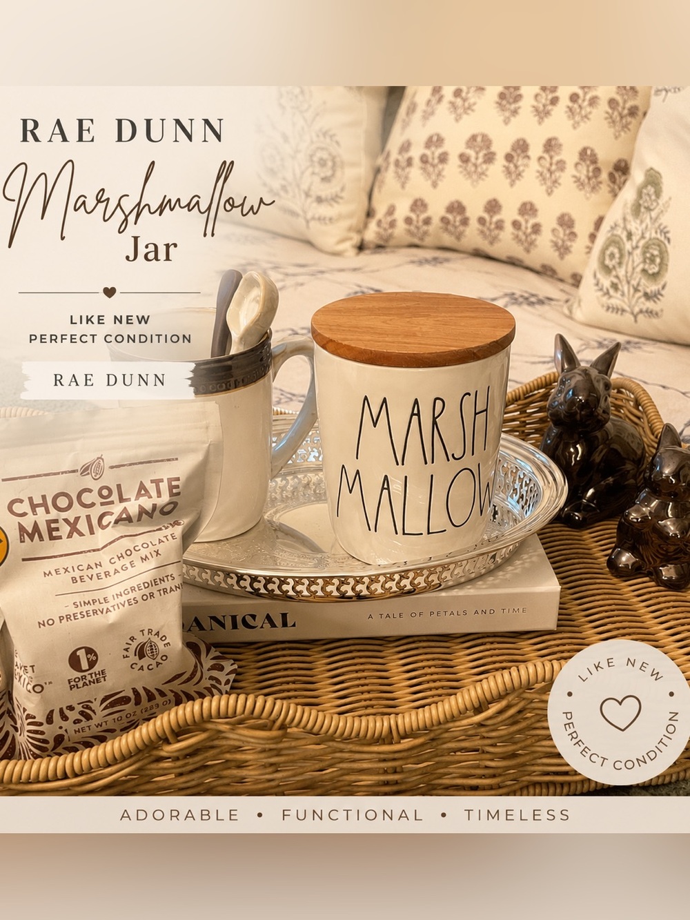 Rae Dunn Marshmallow Canister / Cellar